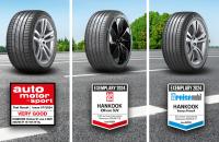 Los neumáticos Hankook de verano y para vehículos eléctricos obtienen excelentes notas