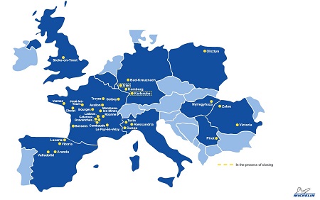 Centros de Michelin en Europa