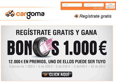 Cargoma sortea bonos de hasta 1.000 €