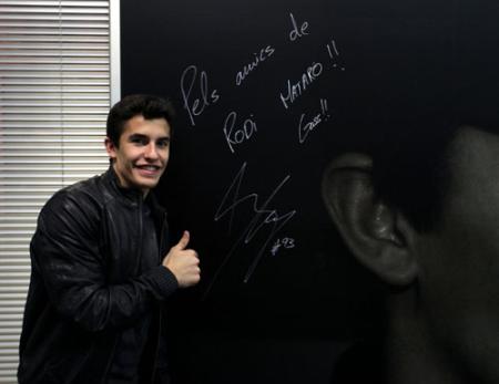 Marc Márquez en la inauguración del centro de Rodi