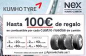 NEX regala combustible por la compra de neumáticos de camión de la marca Kumho