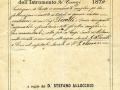 Documento de constitución de la empresa Pirelli 1872